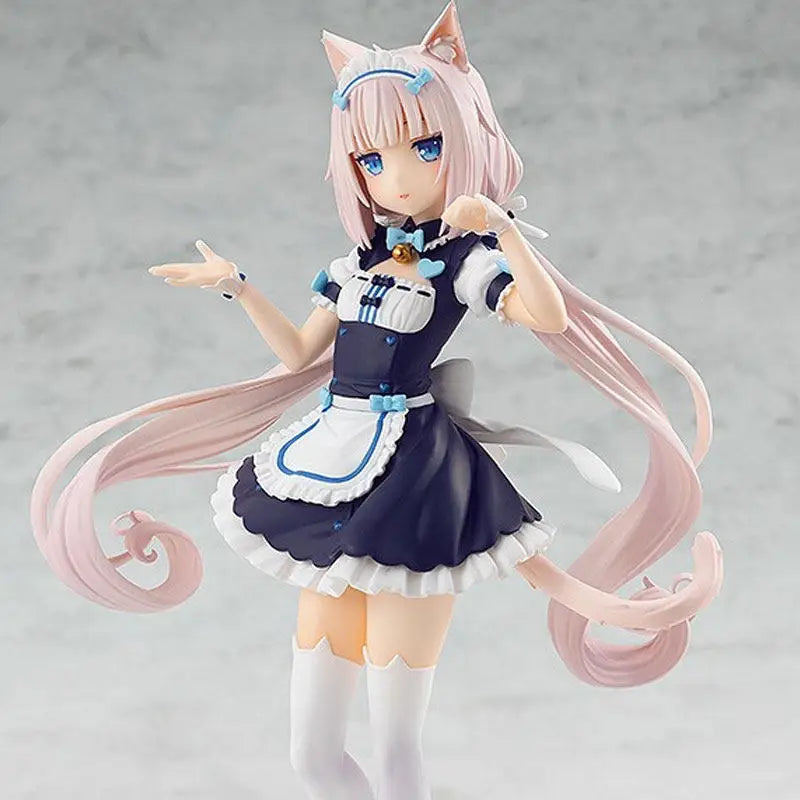 Anime Nekopara Maid Outfit Girl Action Figures Cute Cartoon  Model Toy Collection Statue Figurine Computer Case Desktop Ornament