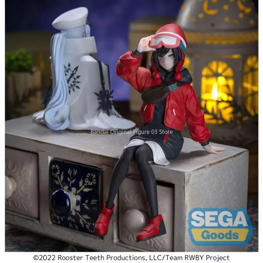 SEGA Original RWBY Ruby Rose Weiss Schnee Anime Character Model Ornament Collection Figure Kids Toy Christmas Birthday Gift