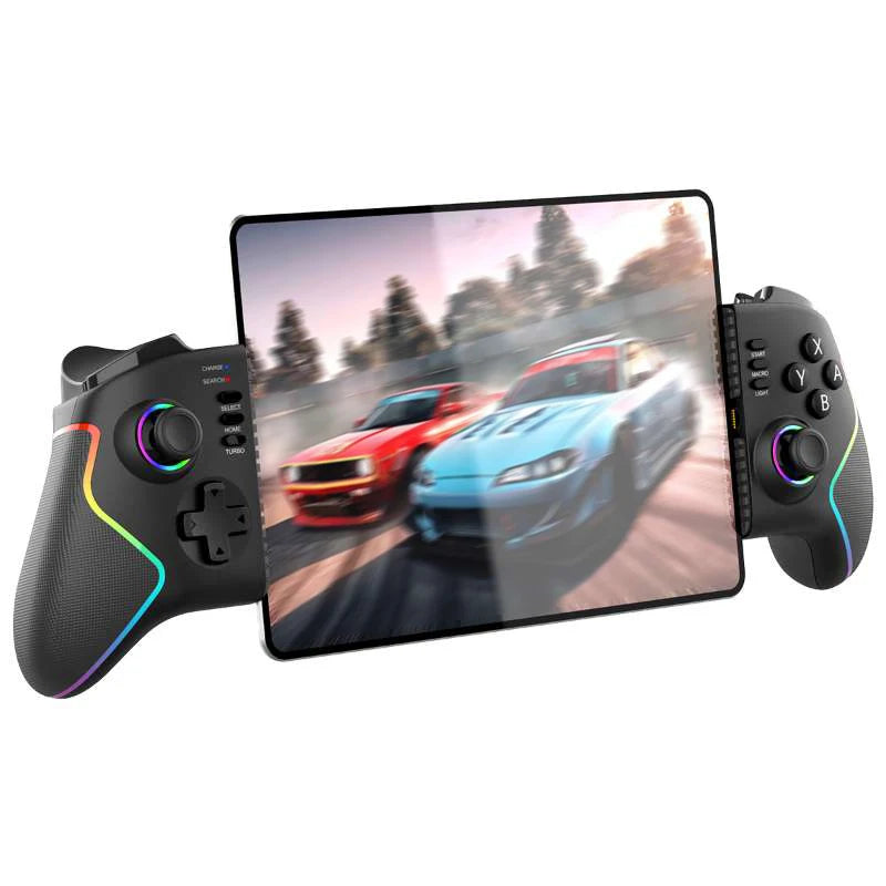 Wireless Stretchable Gamepad PG-9122 with RGB Lighting,Hall Joysticks&Triggers,Six-Axis motion Control For iOS/PS3/PS4/Switch