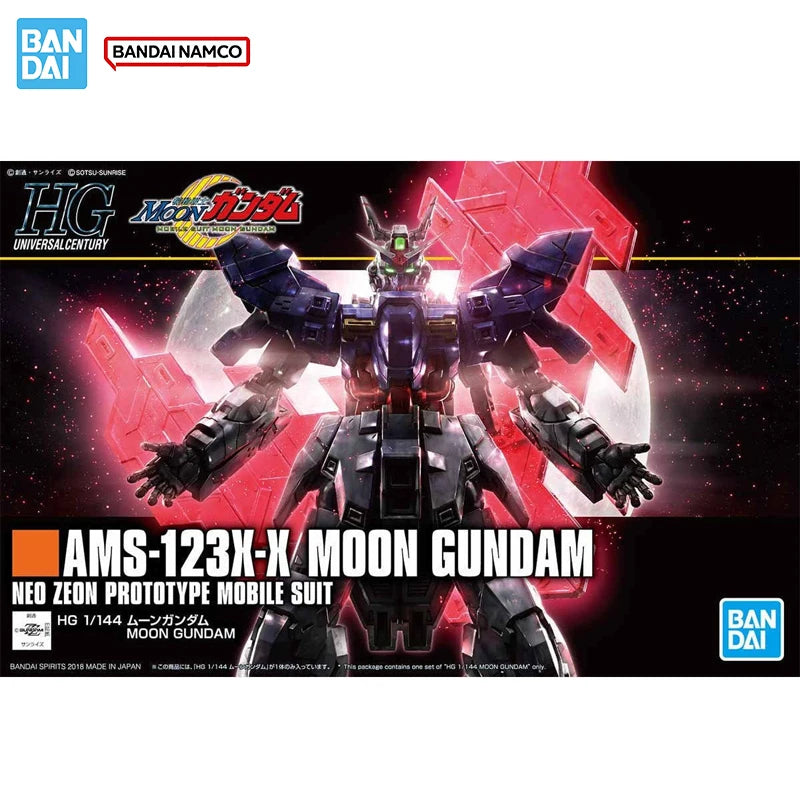 In Stock Bandai Original Genuine Gundam Model Kit HGUC 1/144 AMS-123X-X Moon Figure Collection Action Kids Toys Gifts Toy HG MVC