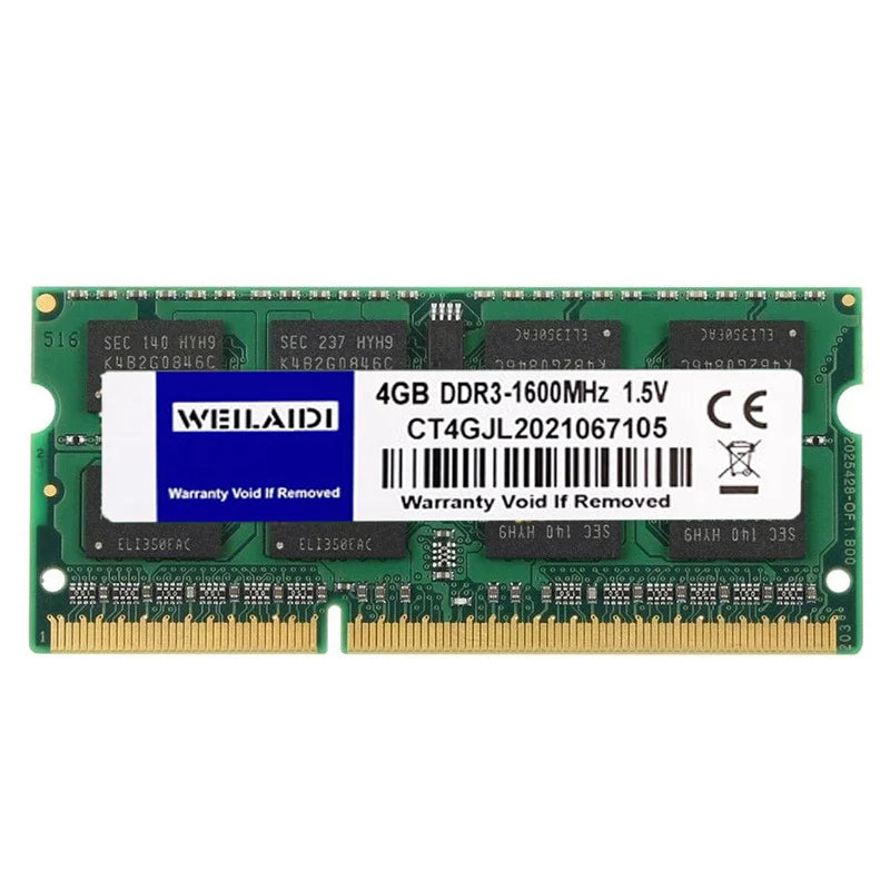 Memoria ram DDR3 DDR3L 2GB 4GB 8GB 16GB PC3 1333 1600MHZ 1.5V PC3L-10600 12800 1.35V SO-DIMM Memory RAM for Notebook Laptop