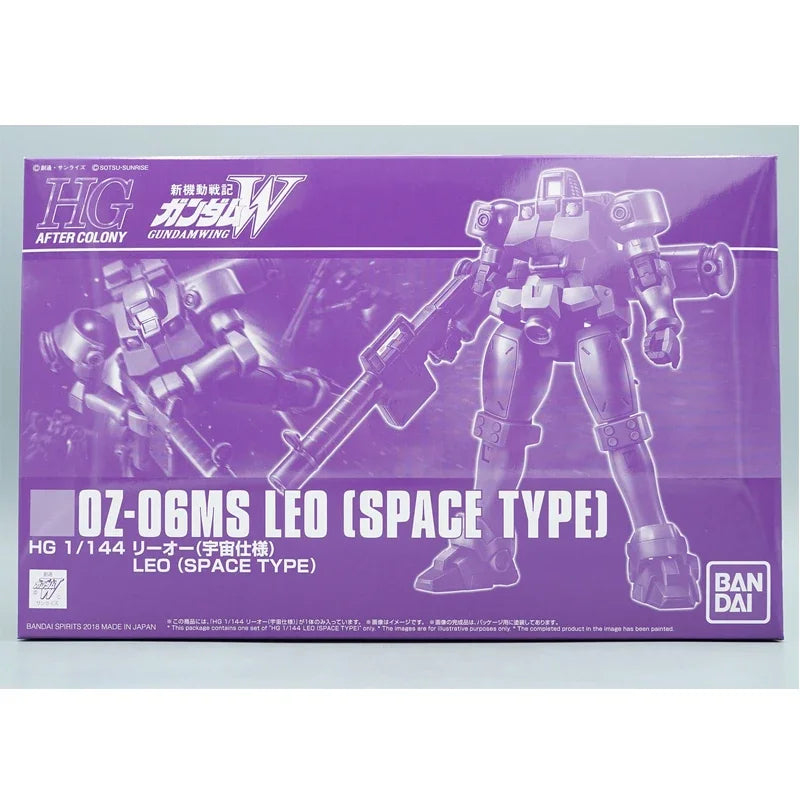 Bandai Genuine HG OZ-06MS LEO SPACE TYPE Gundam Anime Action Figure Robot Assembly Model Toys Ornaments Gift Kids WY