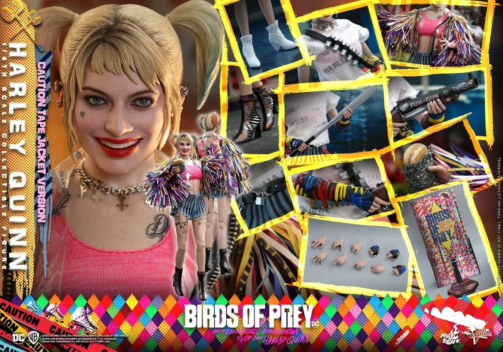 Original Hot Toys 1/6 Harley Quinn Action Figure Birds Of Prey Ht Mms565 Anime Figure The Clown'S Girl Model Toy Collection Gift