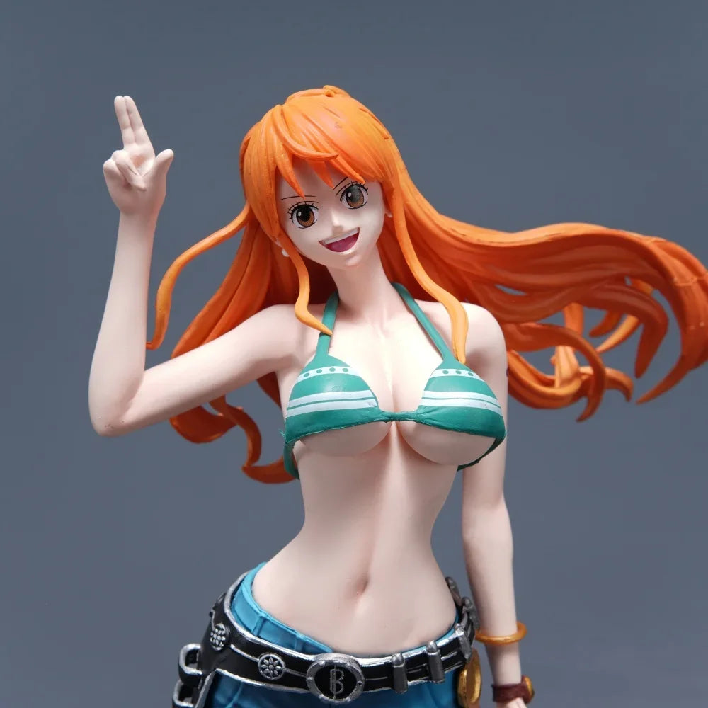 22cm/8.66in Anime ONE PIECE Figure Nami Action Figures Pvc Statue Desktop Ornamen Collection Model Toys Gifts