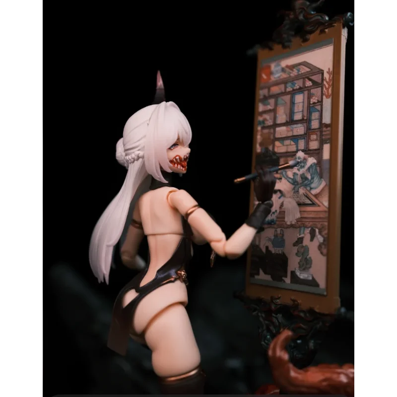 In Stock15cm Scale Action Figure Original Bearpanda Eiifox Huaxia Gods And Ghosts Painted Skin 1/12 Collectible Model Toy Gift