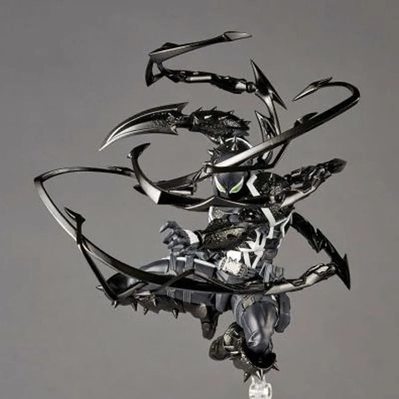 KAIYODO Genuine Revoltech Anime Figure Agent Venom 170mm Action Figure Toys for Boys Kids Gift Collectible Model Ornaments
