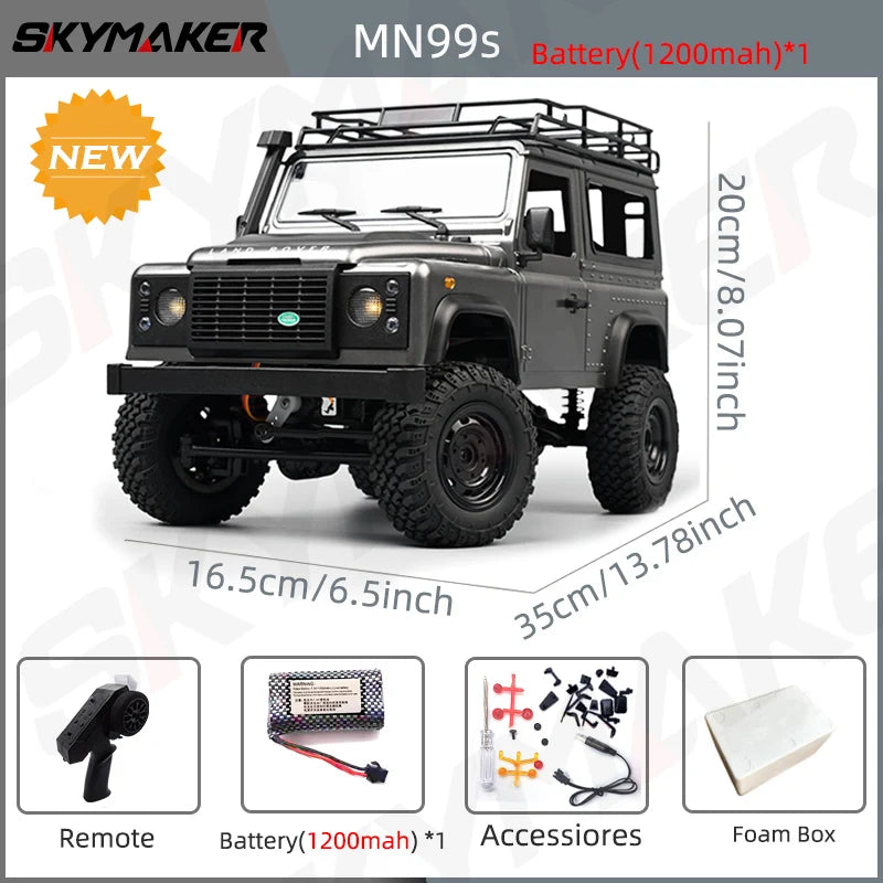Neues MN99s MN98 1:12 MN-Modell RTR-Version RC-Auto 2.4G 4WD RC Rock Crawler Defender Fernbedienungsauto 1/12 RC-LKW-Autos Spielzeug