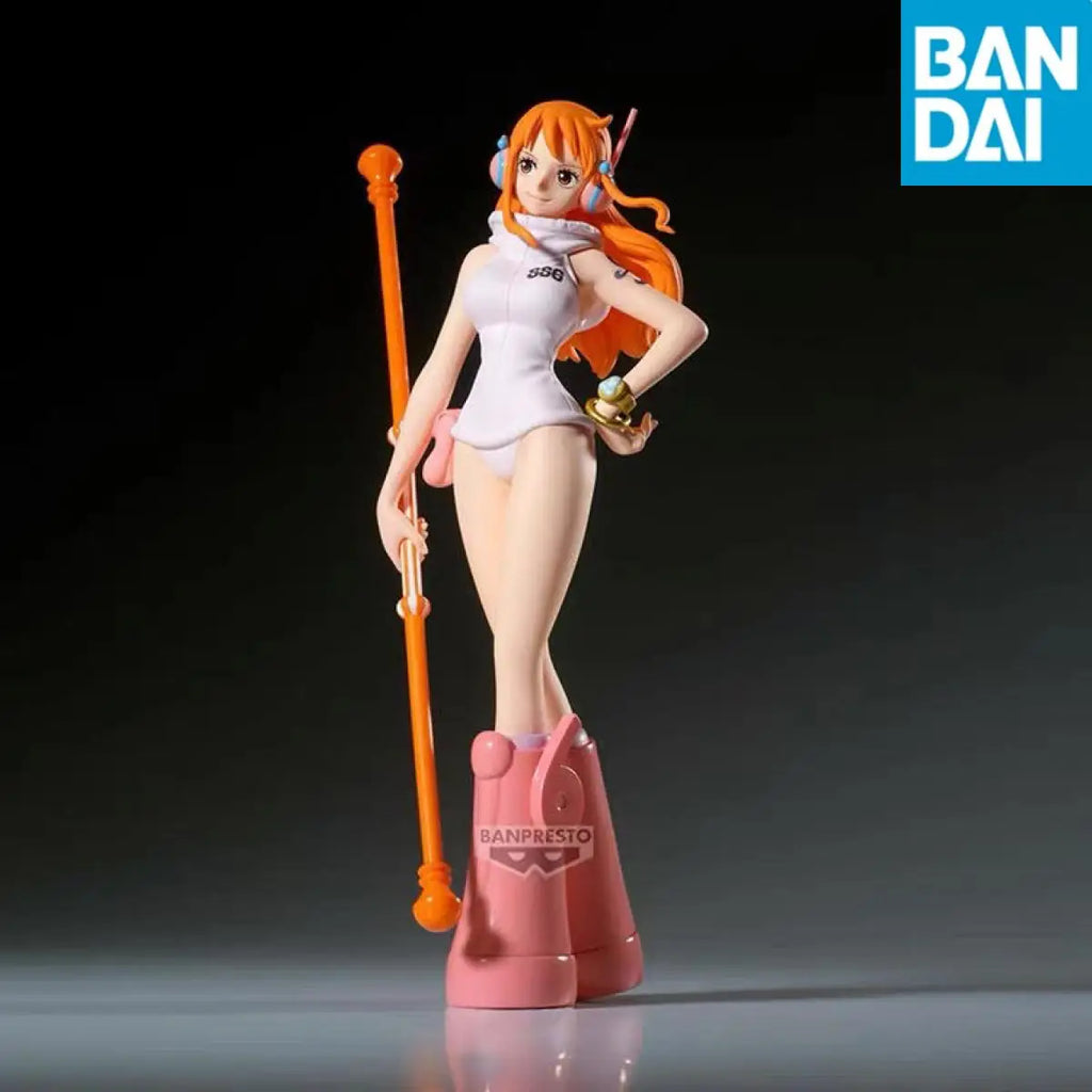 BANDAI Original BANPRESTO Anime ONE PIECE THE Sailing-NAMI-ver.EGGHEAD Figuren Modell Sammlerstück Desktop Ornament Statue Spielzeug