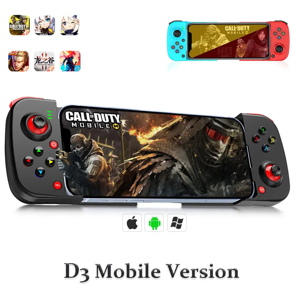 D3 Mobile Game Controller BSP-D3 Gamepad Wireless Telescopic for Android/iOS/Hongmeng Stretchable Gaming Controllers Joystick