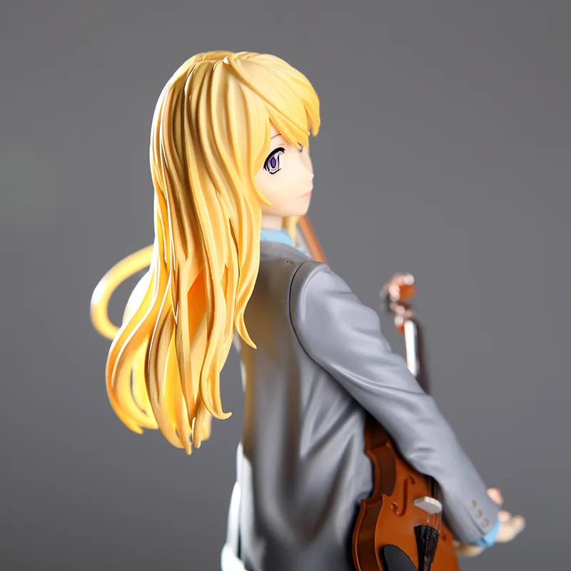Anime-Musikmädchen mit Violine, braunes Haar, Figur, Sammlermodell als Geschenk