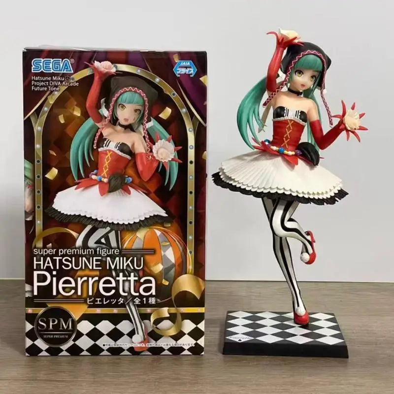 Genuine Sega Hatsune Mike Clown Clothing Project Diva Arcade Future Tone Spm Pvc Collector Anime Figure Model Toy Gift In Stock