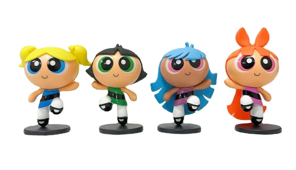 4 teile/satz Die Powerpuff Girls Blossom Blasen Butterblume modell Anime Action Figure Spielzeug 10CM