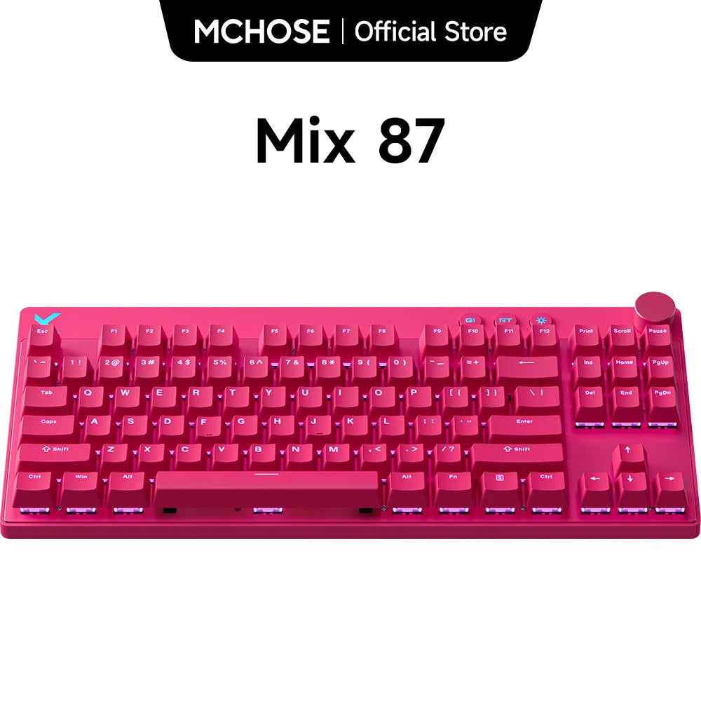 MCHOSE Mix 87 Magnetic Switch Gaming Keyboard Hall Effect 0.08ms Ultra-Low Latency 0.001mm Precision Office Wired Keyboard