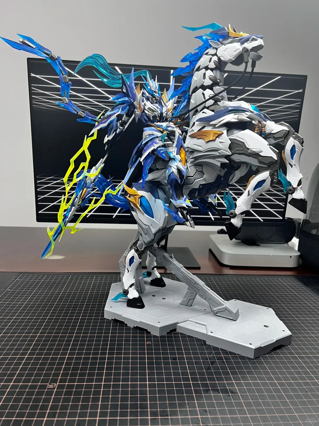 In Stock Zhao Yun Mecha Model With Mount Alloy Frame Full Action Figure Guochuang Assembly Model Collectible Gift