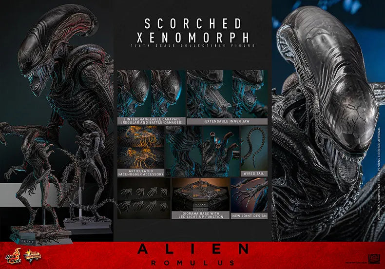 Hot Toys 1/6 MMS784 Alien Romulus Collectible Action Figure - Desktop Ornament Boys Birthday Gift