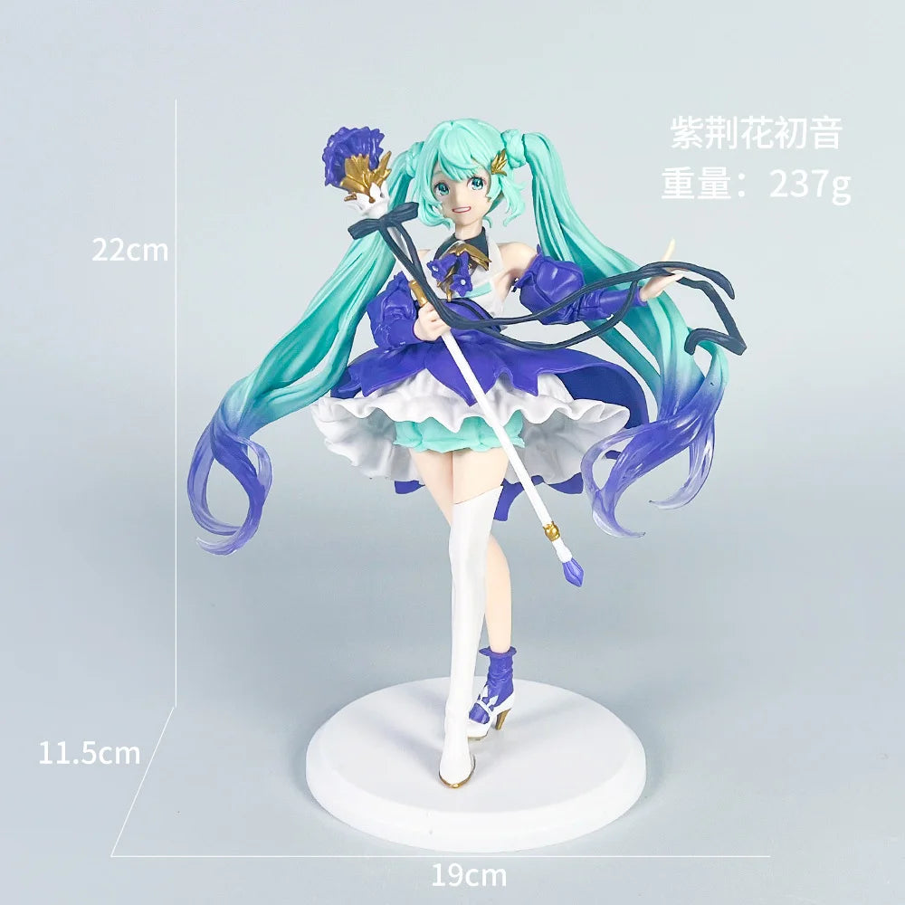 New Hatsune Miku Miku Hand Held anime Animation Birthday Party Bauhinia Flower Chuyin Collection Model Decoration
