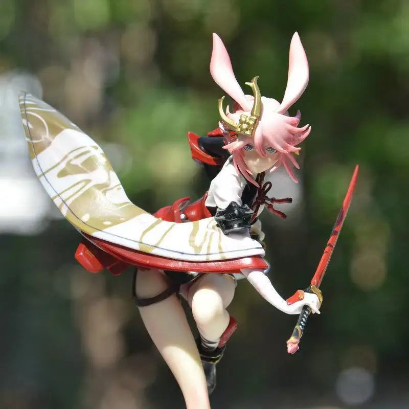 26.5cm Honkai Impact Yae Sakura Fighting Ver. Figure - Standing Game Girl Statue, Collection Desktop Ornament Toy