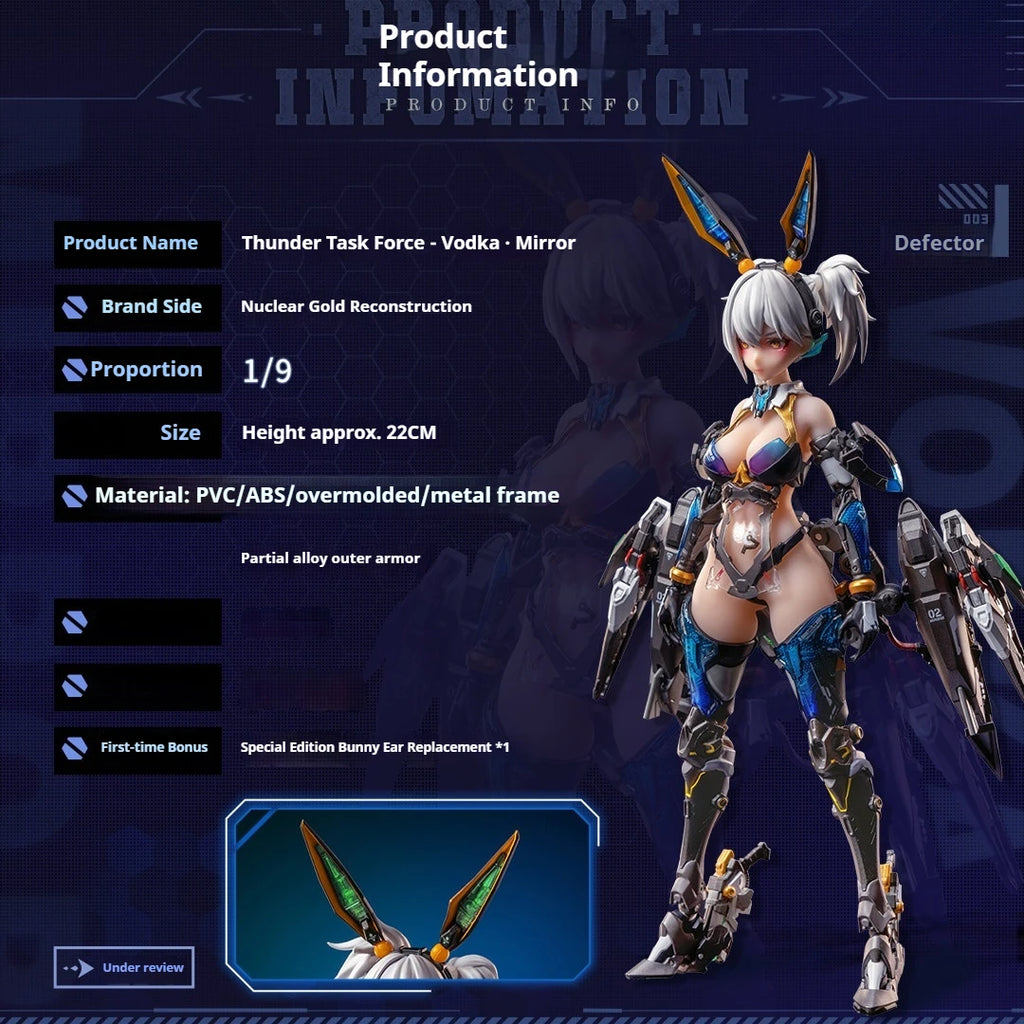 Animester Mecha Girl Action Figure Nuclear Gold Reconstruction Thunder Task Force Babella Articulated Joints Flexible PVC Body