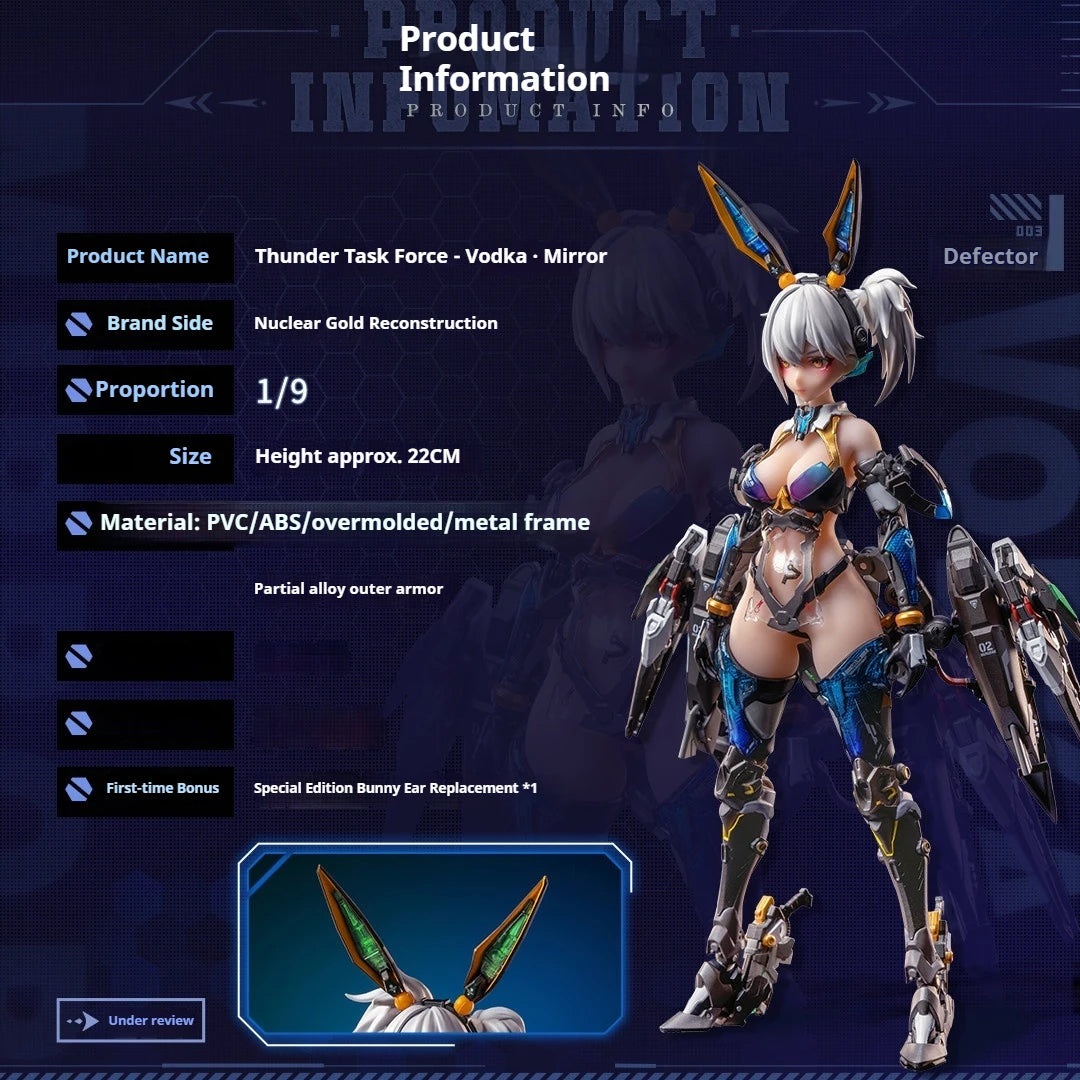Animester Mecha Girl Action Figure Nuclear Gold Reconstruction Thunder Task Force Babella Articulated Joints Flexible PVC Body