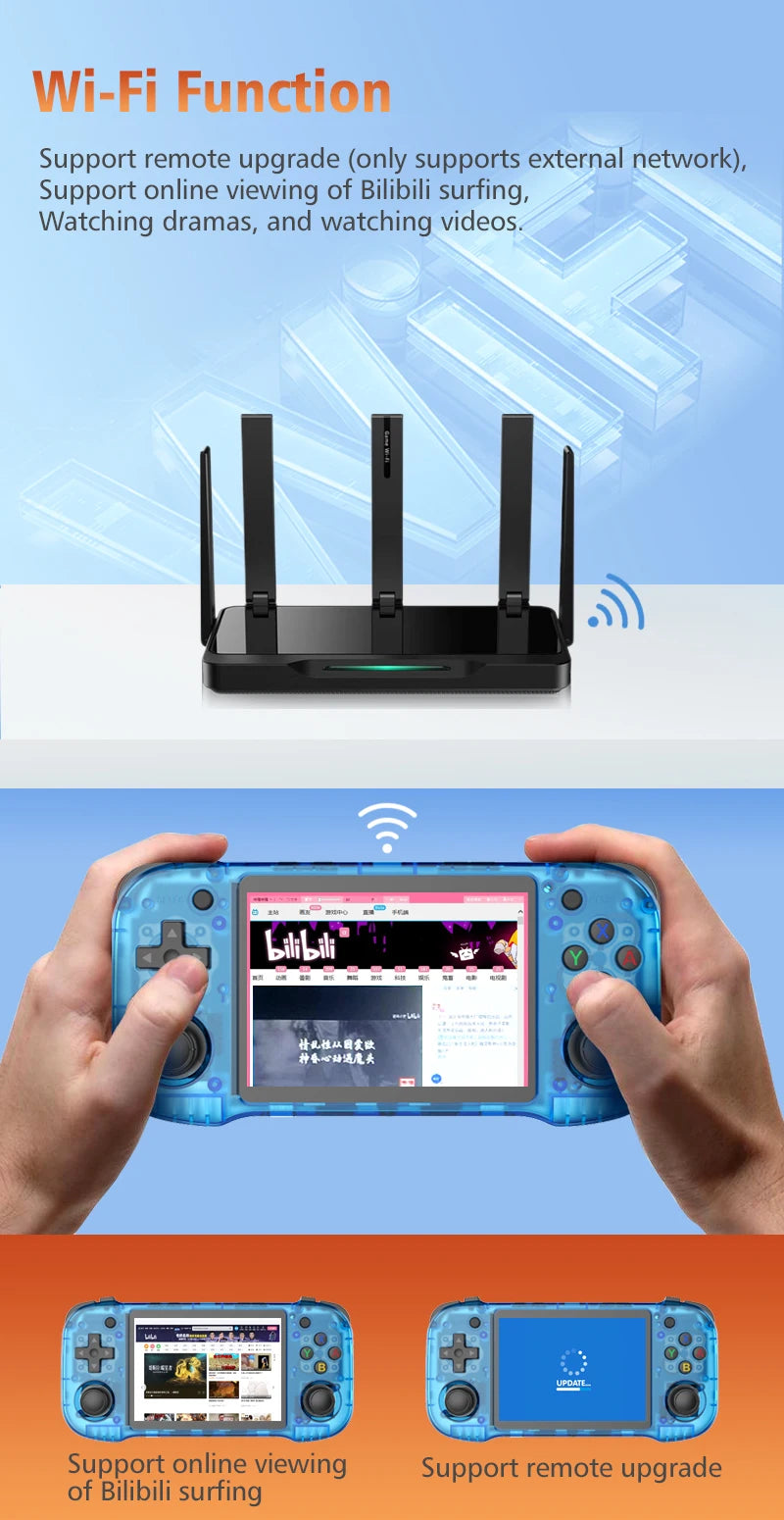 ARKOS R46H Retro Handheld Video Game Console Linux System 4.2 Inch IPS Screen R63 ultra Portable Pocket Video Player 64GB 128GB