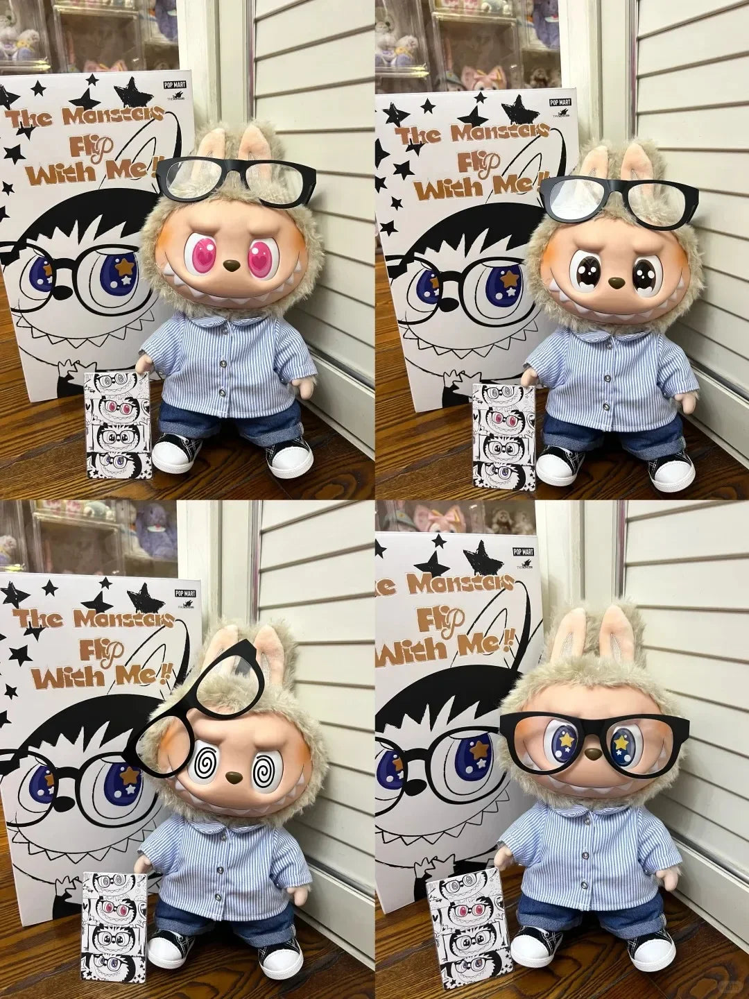Оригинален POP MART LABUBU Чудовищата Flip with Me Винилова кукла Настолен модел Играчки Орнаменти Аниме Фигурка Подарък за рожден ден