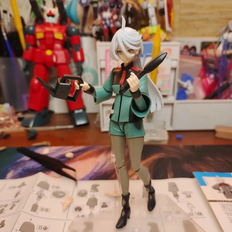 BANDAI  Genuine Figure-rise Standard Miorine Rembran Assembled Model Anime Action Figures Assemble Model Toys For Gifts Original