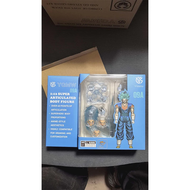 YG-mw Studio Vegito Figure Dragon Ball SHF Super Saiyan God Vegito Vegetto Anime Action Figures Figurine Model Kids Gifts Toys