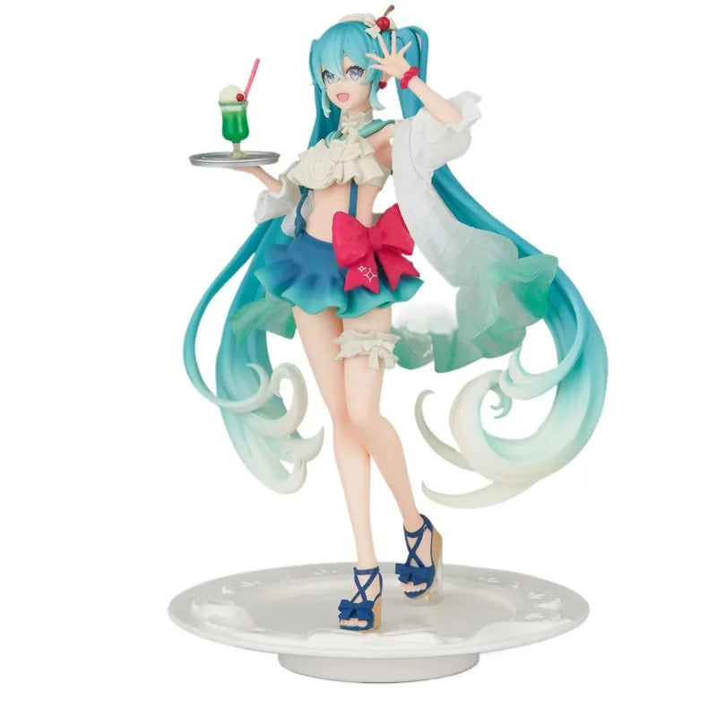 In Stock Genuine FuRyu Piapro Characters Hatsune Miku Exc∞d Creative Sweet Sweets Melon Soda Float Anime Figure Garage Kit