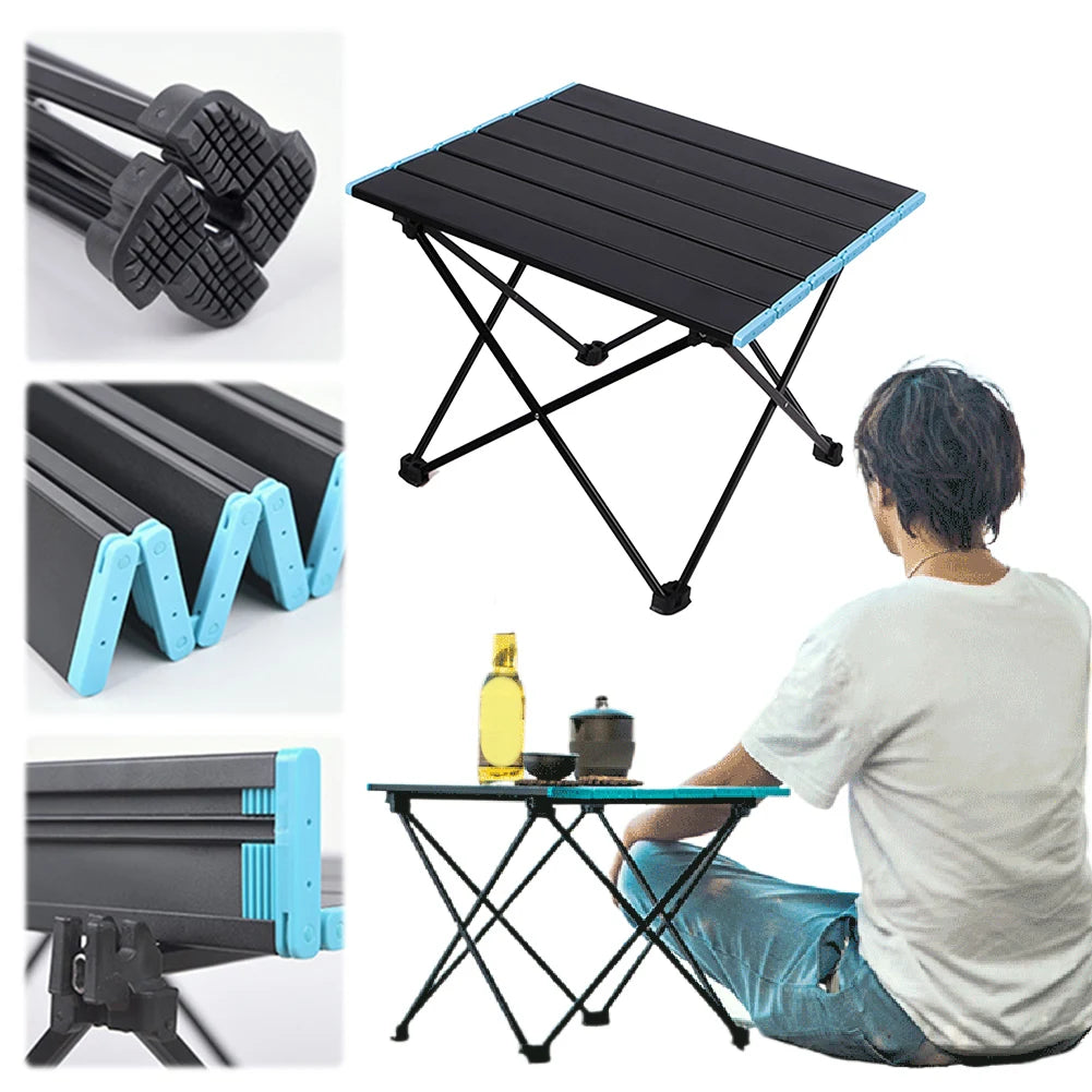 Ultralight Fold Camping Table Foldable Outdoor Dinner Desk High Strength Aluminum Alloy Small table For Garden Party Picnic BBQ
