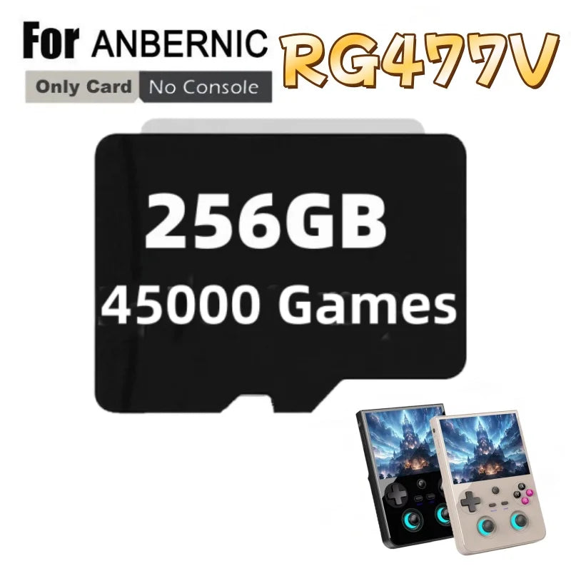 FOR ANBERNIC RG 477V Handheld Retro Game Console TF Card Memory Card SD Card 480 PS2 Games 512G 80000 Games Micro Sd PSP Games