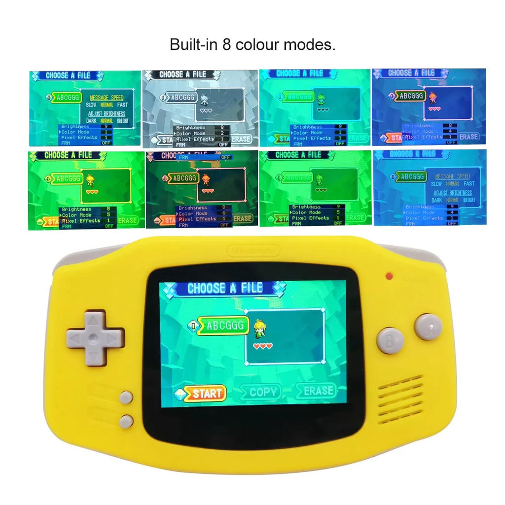 Hispeedido TYPE-C 1800 mah Battery Drop in 3.0" V5 Laminated LCD display For GBA IPS highlight screen  w/ UV housing Shell