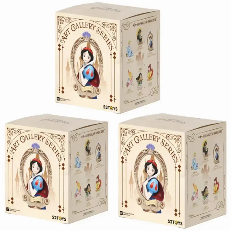 Disney Princess Art Bust Series Anime Action Figures Art Gallery Collection Decoration Statue Desk Ornament Toys Birthday Gift