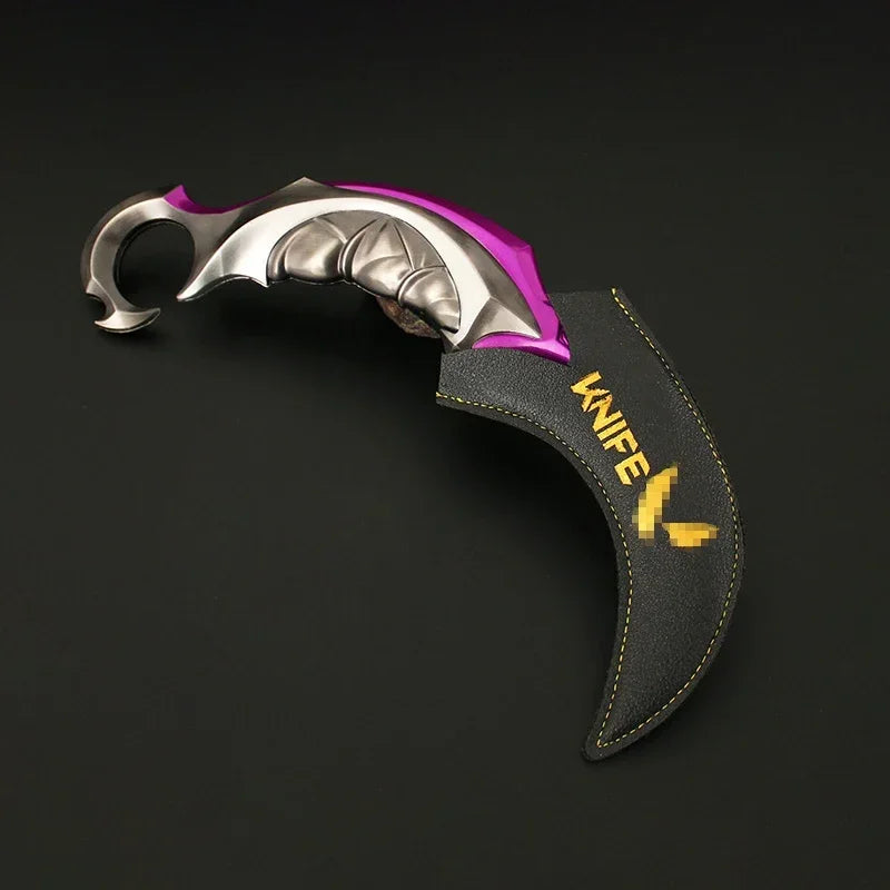 22cm Valorant Game Peripheral Weapon Keychain Large Size Reaver Karambit The Secret Society of The Shadow Weapon Model Boys Toys