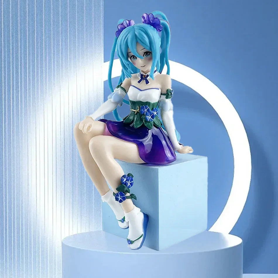 Hatsune Miku Morning Glory Fairy Anime Figure - PVC Action Model Ornament Noodle Stopper Collectible Toy Gift