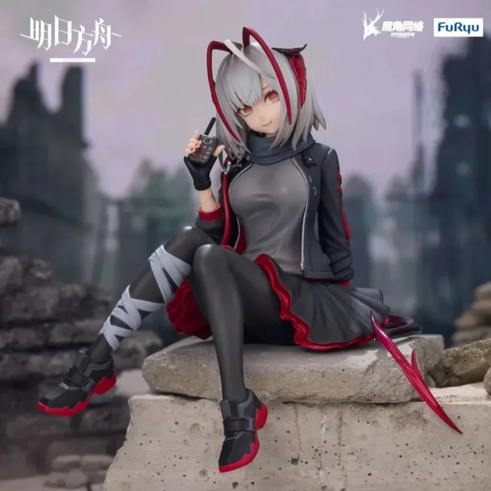 In Stock FuRyu Original Genuine Anime Game Arknights Wiš'adel W Noodle Stopper Figure 12cm Collections Model Toy Figures Gift