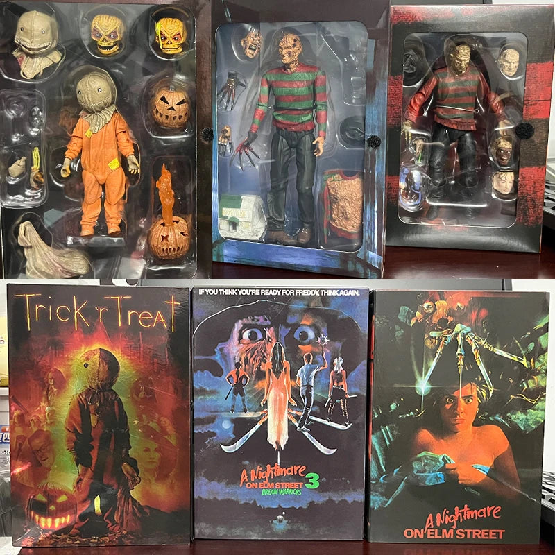 NECA Freddy Krueger Actionfigur Trick R Treat Sam Figur Freddy's Revenge Horror Modell Spielzeug Halloween Christina Geschenke