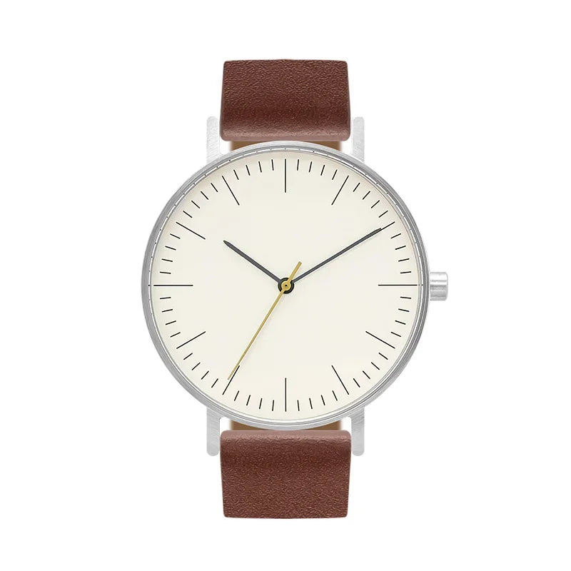 Design Sense Watch B001 Einfaches Retro-Design Stummschaltung Herren- und Damenuhr aus wasserdichtem Edelstahl