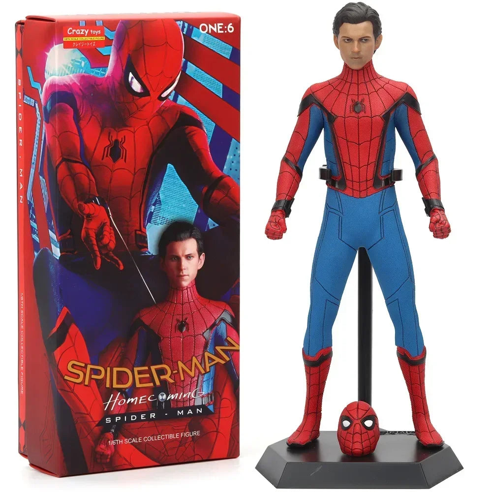 30cm Marvel The Avengers 1/6 Iron Man Mk46 Scarlet Spiderman Anime Figure Model Collection Toy Gift