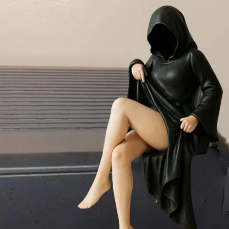 Halloween Statues Tabletop Figurine Women Sitting Figure Ornaments Decorations Shelf Furniture For Bedroom Livingroom Home