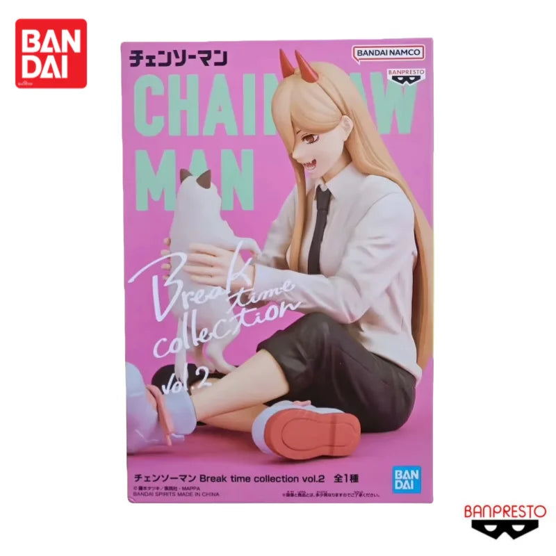 In Stock Bandai Original Banpresto Break Time Collection Vol 2 Chainsaw Man Power Action Figure Model Doll Brand New Boxed