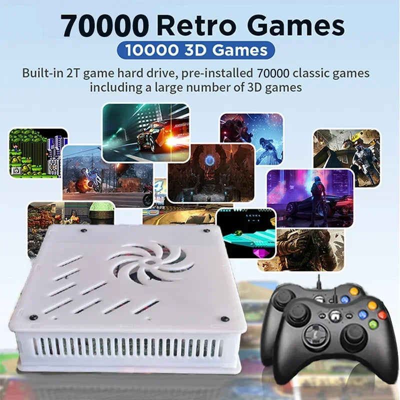 X8 Retro Game Console 4K HD Display 60 Emulator 500GB Storage 70000+Classic Games For Wii PS2 DC PSP GameCube XBOX Holiday Gift