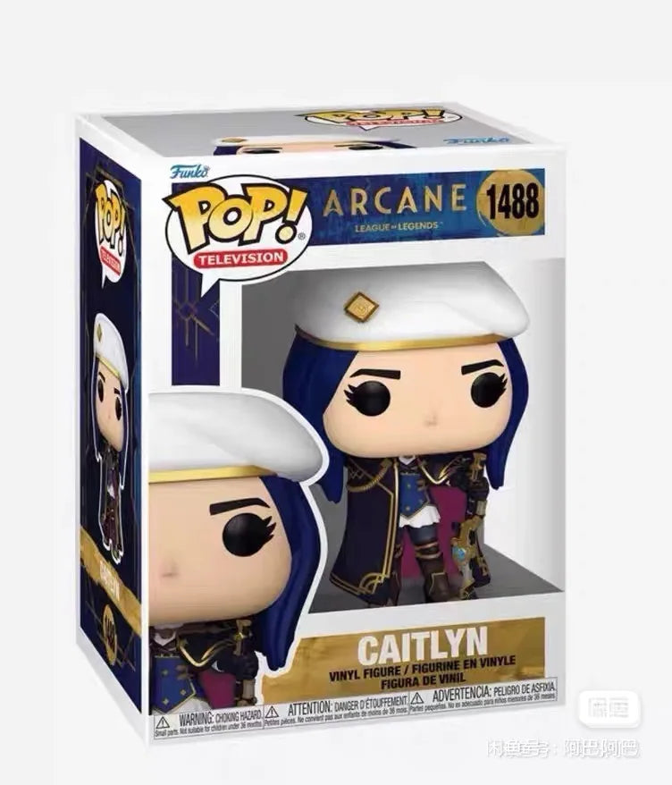 League of Legends Arcane Figurine Funko POP Caitlyn Champion Viktor Mel 1488 1489 Limited Edition Collectibles Doll Desk Decor