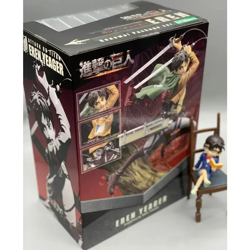 Spot Kotobukiya ARTFX J Eren Yeager Original Anime Figure Attack on Titan Figurine Collection Model Toy