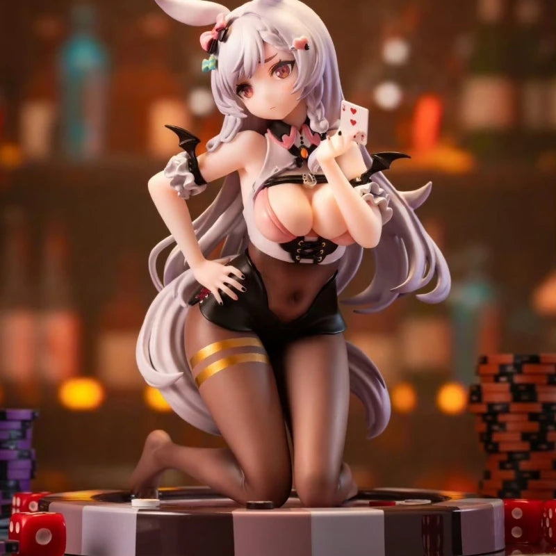 19cm Reed Sauce Lucky Dealer 1/7 Girl Toy Japanese Anime Character PVC Action Character Toy Game Collection Model Doll Gift