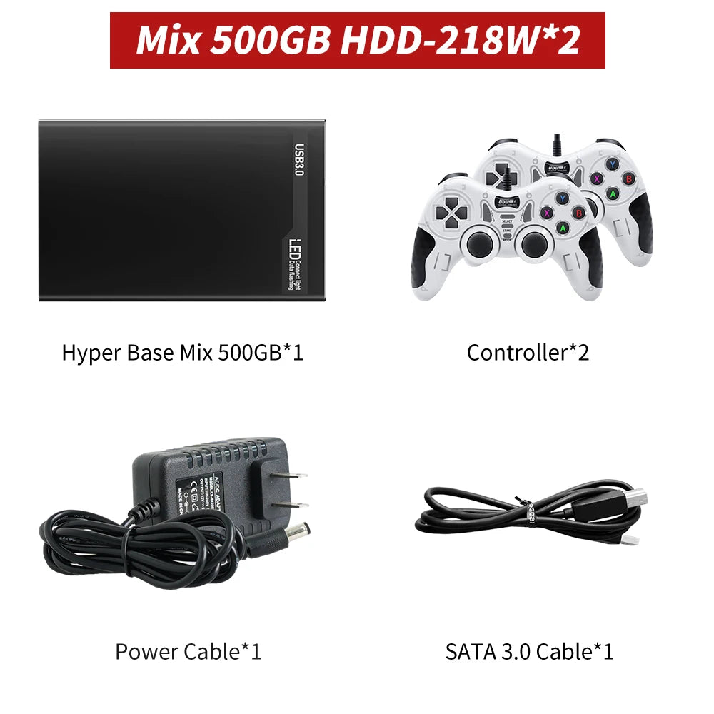Popular Emulators Game Consoles&Game Hard Drive With 38000+ Games For PS3/PS2/Xbox/Saturn/Switch/Gamecube Plug&Play for WIN PC