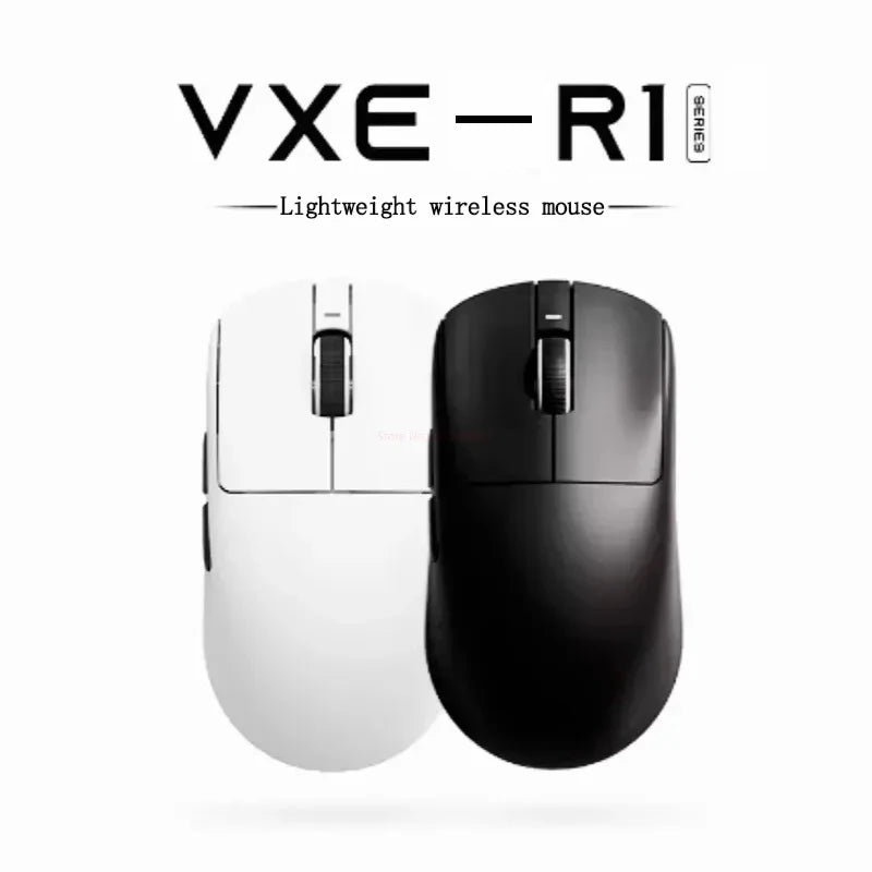 Безжична мишка Vxe Dragonfly R1 серия, лека, Paw3395, Nordic52840, 2khz, Smart Speed ​​X, ниско забавяне, Fps, геймърска мишка, подарък