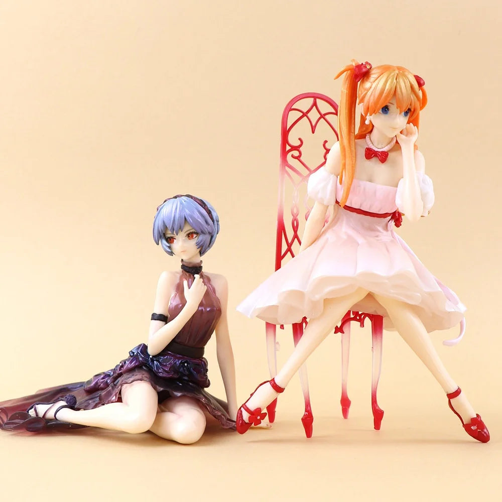 Anime Pretty Girl Asuka And Ayanami, Pretty Girl Handmade Anime Model Car Desktop Small Ornament Gift