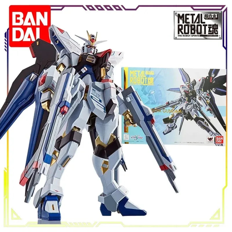 BANDAI Original Metal Robot Spirits Raid Freedom Gundam [Re:CoorDinate] Collectible Movable Action Figure Model Toys Gifts