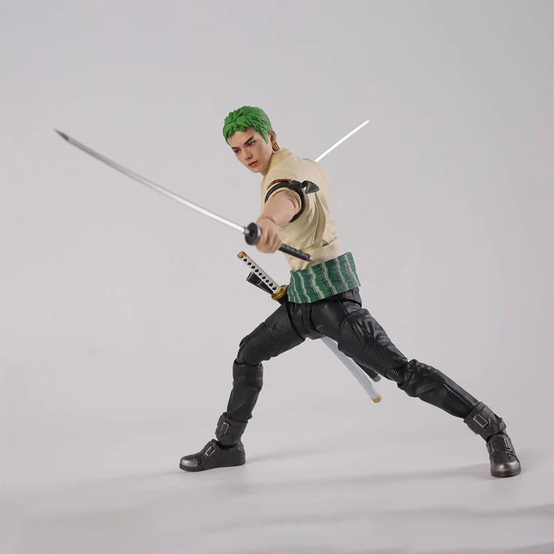 Bandai Original Genuine Figure One Piece Season 1 Model Kit SHF Roronoa Zoro Collection Action Figure Model for Boys Toys Gifts