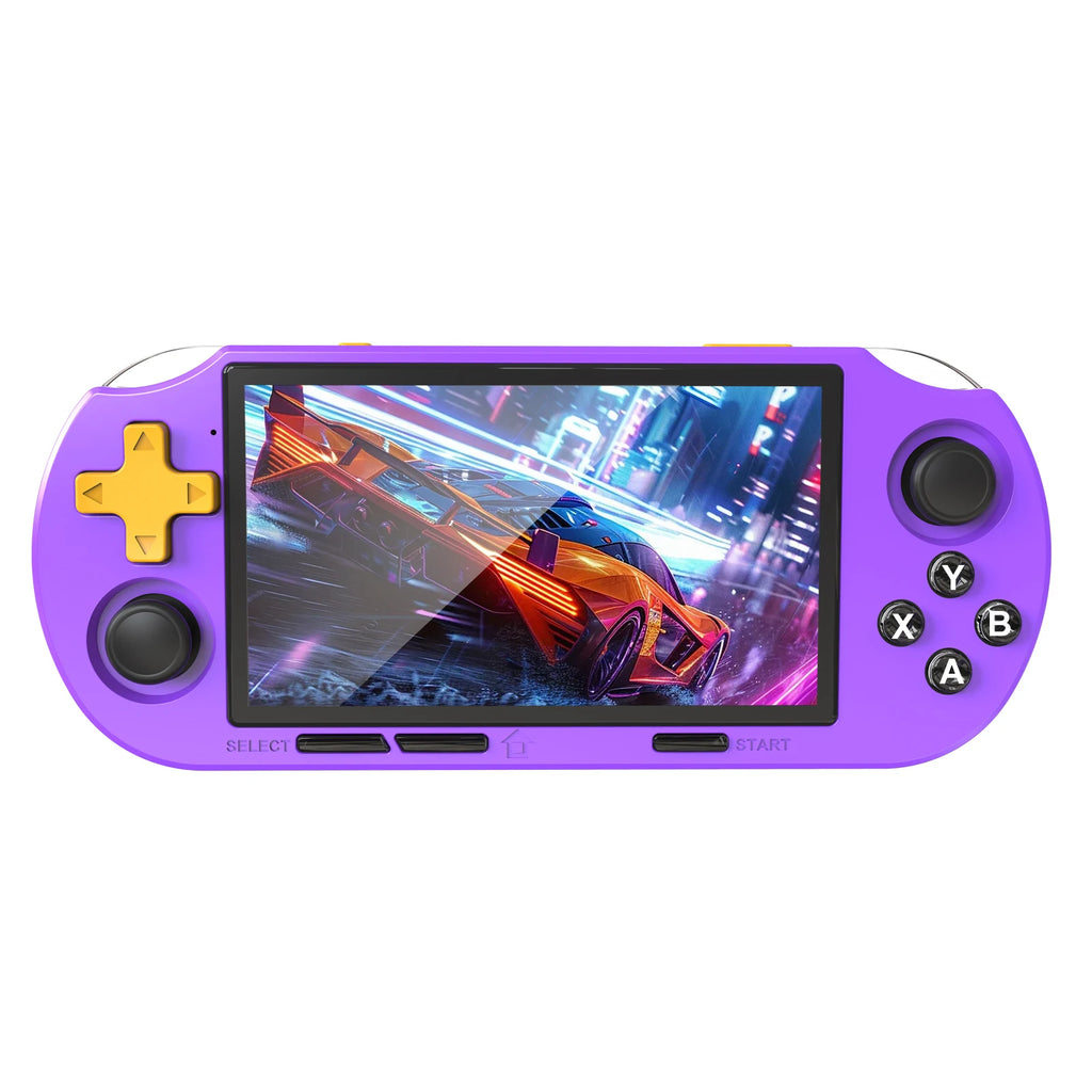GAMINJA ANS16 Handheld Game 4.5 Inch IPS Screen RGB Lighting Portable Retro Video Game Console 64GB For PS1/GBA/SFC